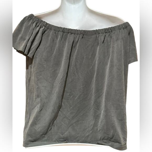 OSU Oklahoma State University Off Shoulder Gray Top by Livy Lu Womens Small - Picture 2 of 9